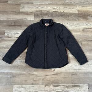 Levi’s Quilted Navy Blue Jacket Cotton Snap Front Lightweight Layering Coat L